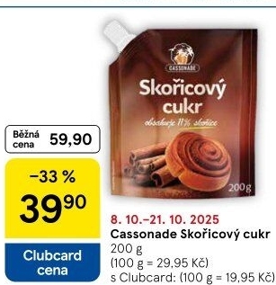 Skořicový cukr Cassonade