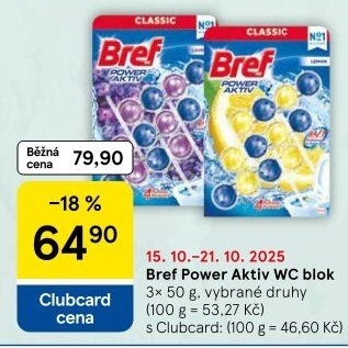 WC blok tuhý Power Aktiv Bref
