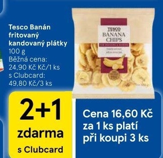 Banán sušený Tesco