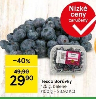 Borůvky Tesco