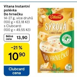 Instantní polévka do hrnečku Vitana