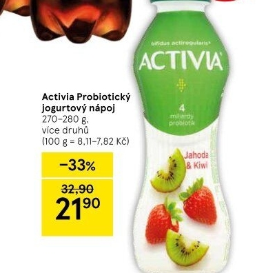 Jogurtový nápoj Activia Danone