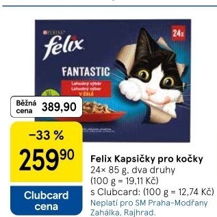 Kapsičky pro kočky Felix Purina