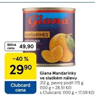 Kompot mandarinky Giana