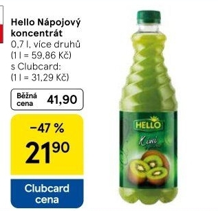 Nápojový koncentrát Hello