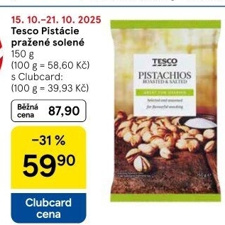 Pražené pistácie Tesco
