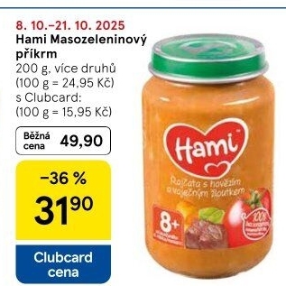 Příkrm masozeleninový Hami