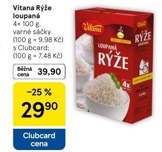 Rýže loupaná dlouhozrnná Vitana