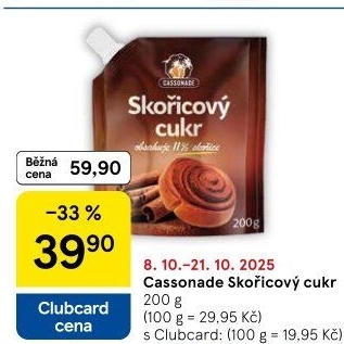 Skořicový cukr Cassonade