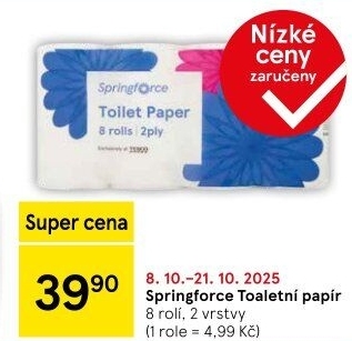 Toaletní papír 2vrstvý Springforce