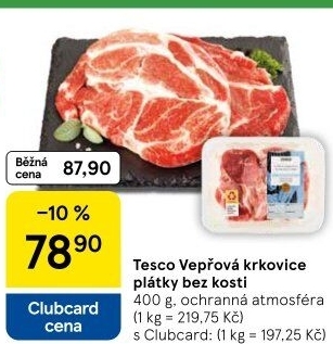 Vepřová krkovice bez kosti Tesco