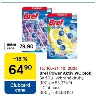 WC blok tuhý Power Aktiv Bref