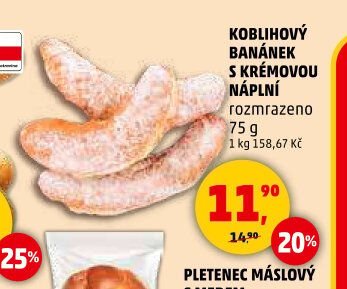 KOBLIHOVÝ BANÁNEK S KRÉMOVOU NÁPLNÍ