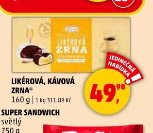 LIKÉROVÁ, KÁVOVÁ ZRNA