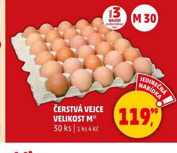 ČERSTVÁ VEJCE VELIKOST M
