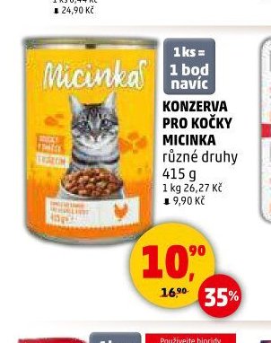 Konzerva pro kočky Micinka