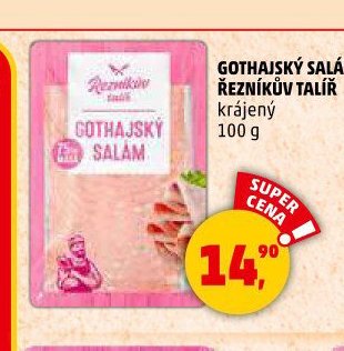 GOTHAJSKÝ SALÁM ŘEZNÍKŮV TALÍŘ krájený 100 g