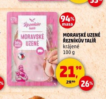 MORAVSKÉ UZENÉ ŘEZNÍKŮV TALÍŘ krájené 100 g