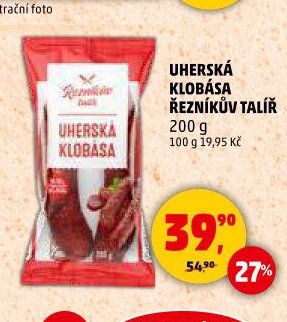 UHERSKÁ KLOBÁSA ŘEZNÍKŮV TALÍŘ 200 g