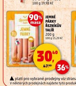 JEMNÉ PÁRKY ŘEZNÍKŮV TALÍŘ 200 g