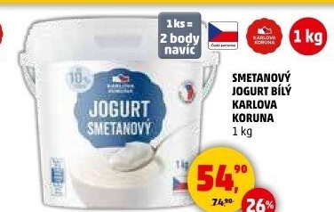 Bílý jogurt smetanový Karlova Koruna