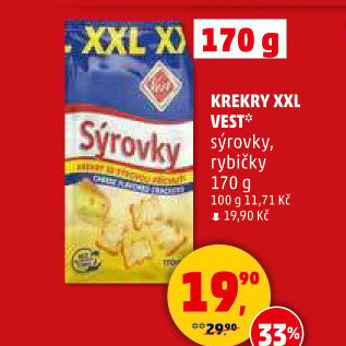 Krekry Sýrovky Vest