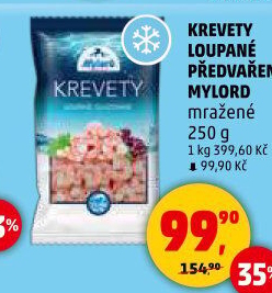 Krevety předvařené mražené Mylord
