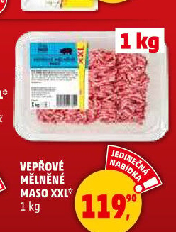 Maso mělněné vepřové