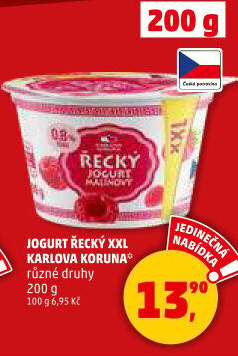 Ochucený jogurt řecký Karlova Koruna
