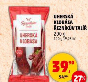 Uherská klobása Řezníkův talíř