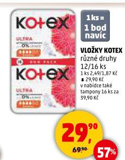 Vložky dámské Kotex