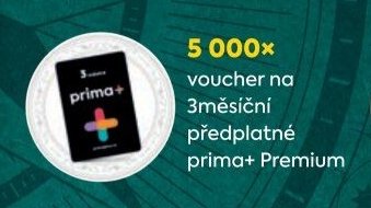 5 000x voucher na 3měsíční předplatné prima+ Premium