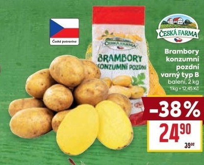 Brambory konzumní pozdní Česká farma