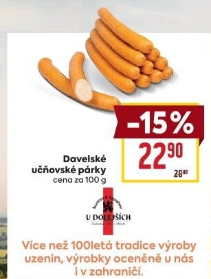 Davelské učňovské párky Řeznictví U Dolejších