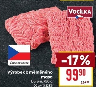 Mělněné maso Vocílka