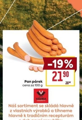 Pan párek Uzenářství Vávra