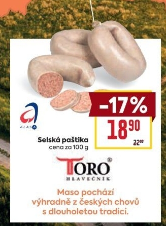 Paštika selská Toro Hlavečník