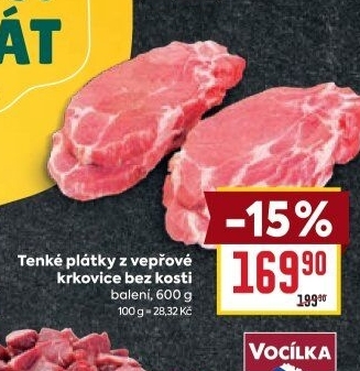 Vepřová krkovice bez kosti Vocílka