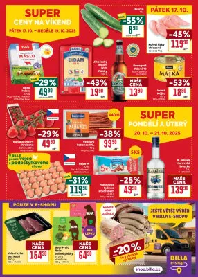 akční leták BILLA 15.10.2025-21.10.2025