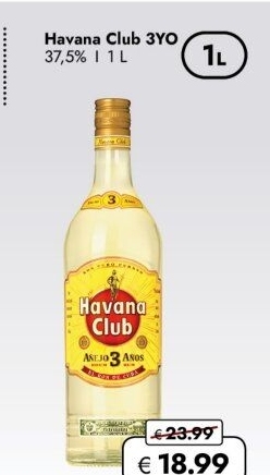 Rum kubánský bílý Aňejo 3 Anos Havana club