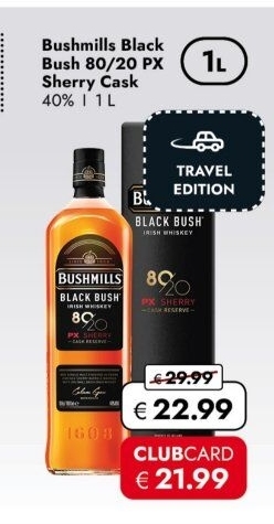 Whiskey irská Black Bush 80/20 PX Sherry Cask Bushmills