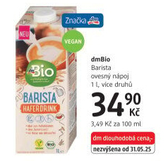 Nápoj ovesný Barista dm Bio