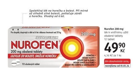 Tablety proti bolesti 200 Nurofen