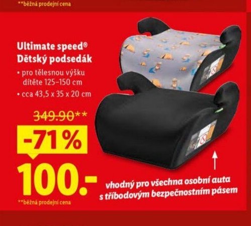 Ultimate speed Dětský podsedák
