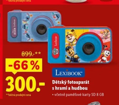 LEXIBOOK Dětský fotoaparát s hrami a hudbou