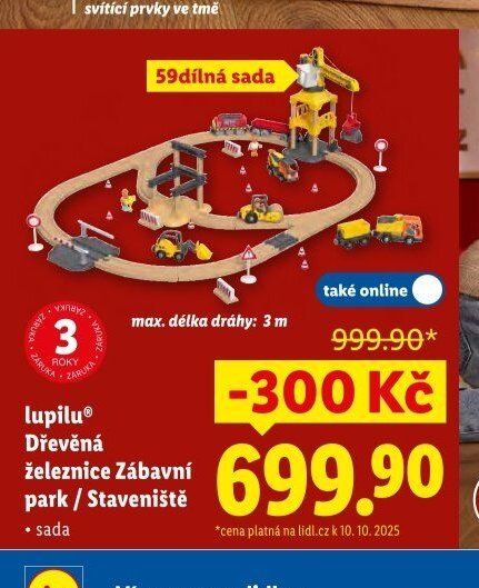 lupilu Dřevěná železnice Zábavní park / Staveniště - Lidl akcniletaky.com
