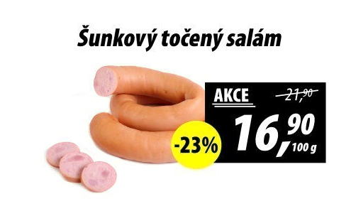Salám šunkový točený