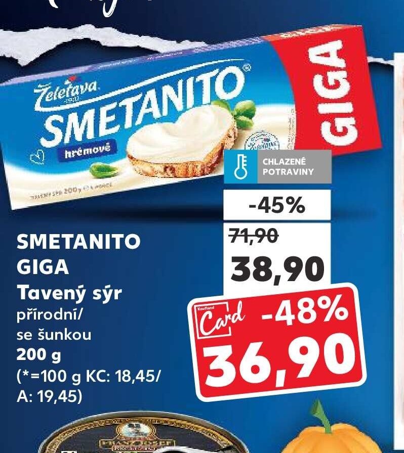 SMETANITO GIGA tavený sýr