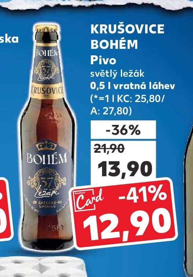 KRUŠOVICE BOHÉM Pivo
