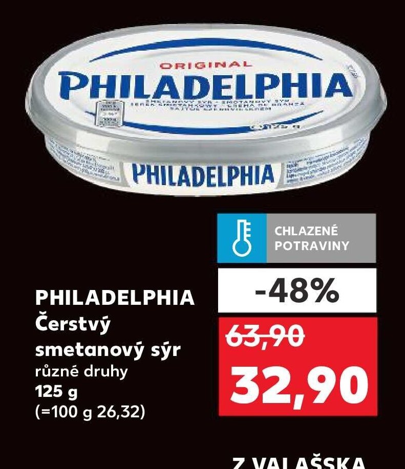 PHILADELPHIA Čerstvý smetanový sýr různé druhy 125 g - Kaufland akcniletaky.com